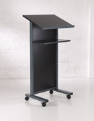 Panel Front Lectern in Black